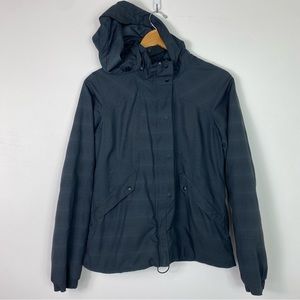 Nau jacket coat striped blue black hooded